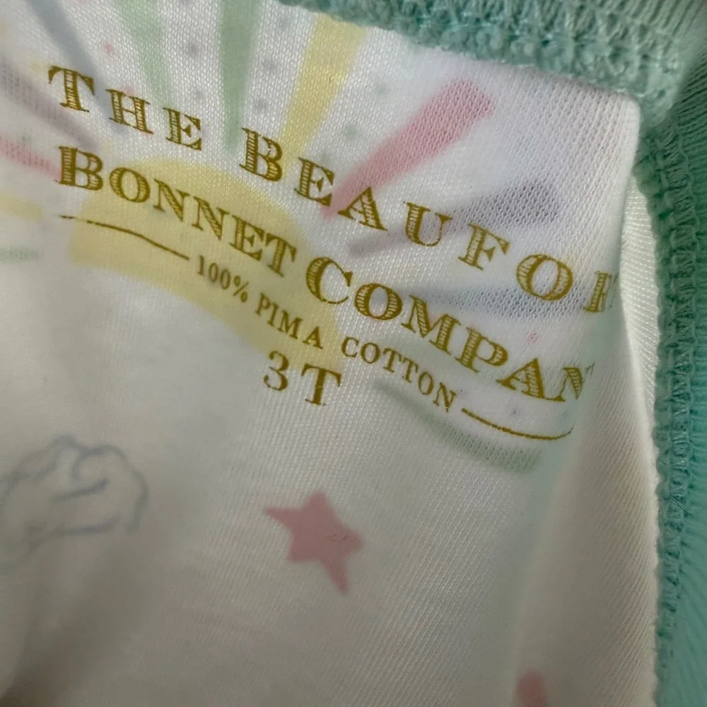 The‎ Beaufort Bonnet Company Rainbow Pima Cotton Zip Pajamas 3T Trap Door Flap